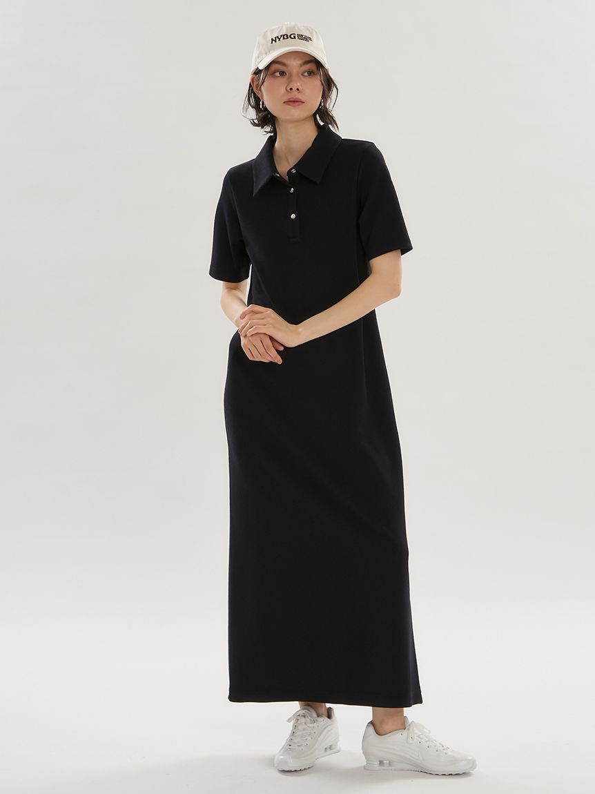 emmi atelier「ジョーゼットポロカットワンピース/UVカット」|ワンピース|