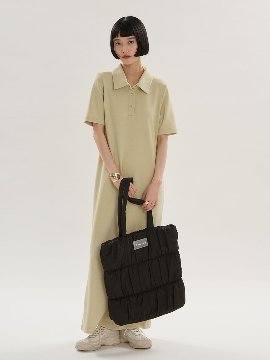 emmi atelier「ジョーゼットポロカットワンピース/UVカット」|ワンピース|