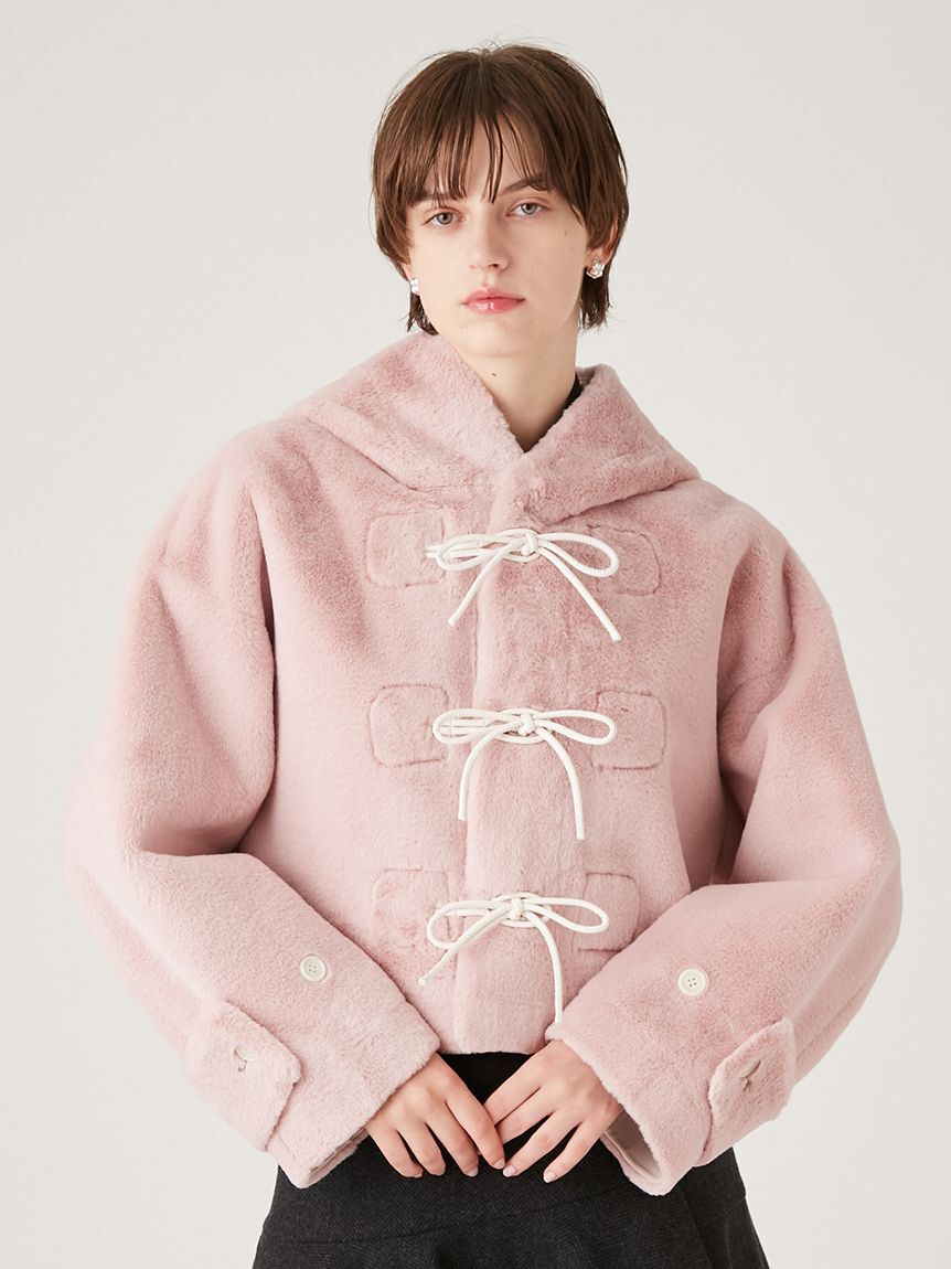 FURFUR「リボンショートダッフルコート」|ダッフルコート|