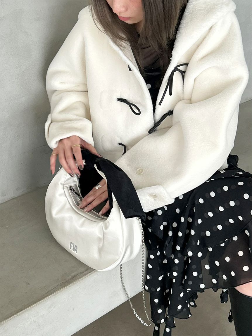 FURFUR「リボンショートダッフルコート」|ダッフルコート|