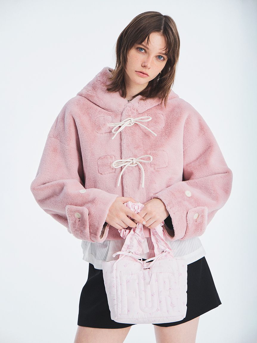 FURFUR「リボンショートダッフルコート」|ダッフルコート|PNK