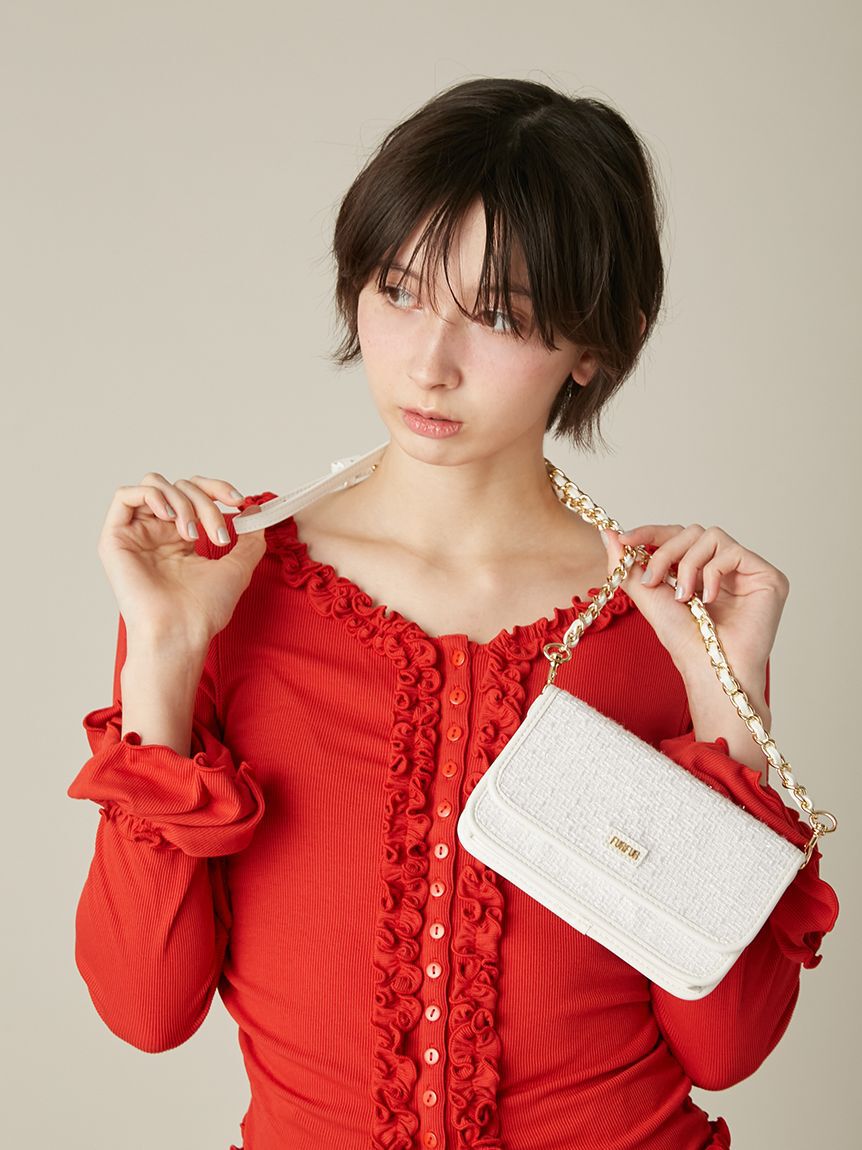 FURFUR「【限定カラー】ツイードロゴフォンホルダー」|ショルダー・メッセンジャー|