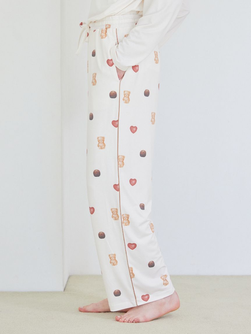 gelato pique「総柄ロングパンツ」|ルームウェア|