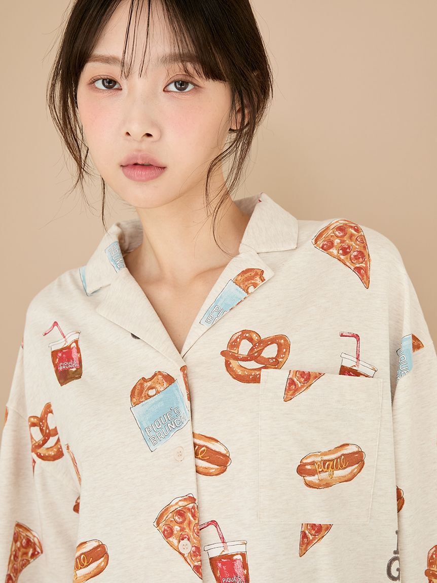 gelato pique「NYブランチ柄シャツ」|ルームウェア|