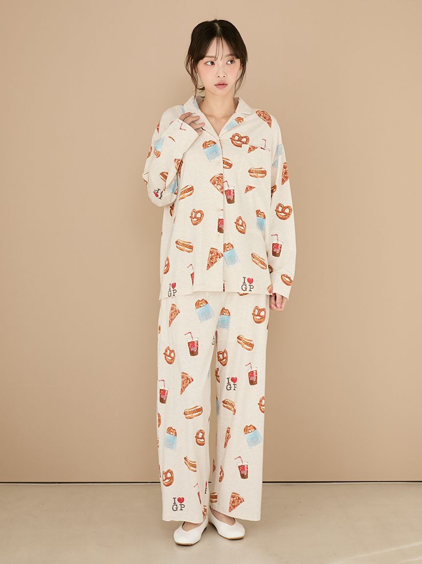 gelato pique「NYブランチ柄シャツ」|ルームウェア|