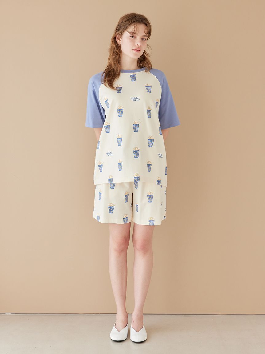 gelato pique「ポップコーン柄ハーフパンツ」|ルームウェア|