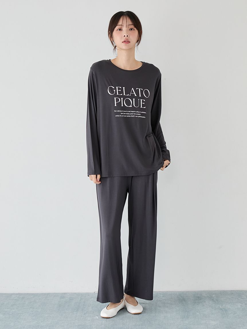 gelato pique「レーヨンロゴロングパンツ」|ルームウェア|