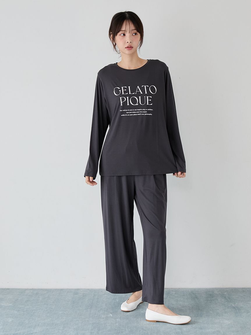gelato pique「レーヨンロゴロングパンツ」|ルームウェア|DGRY