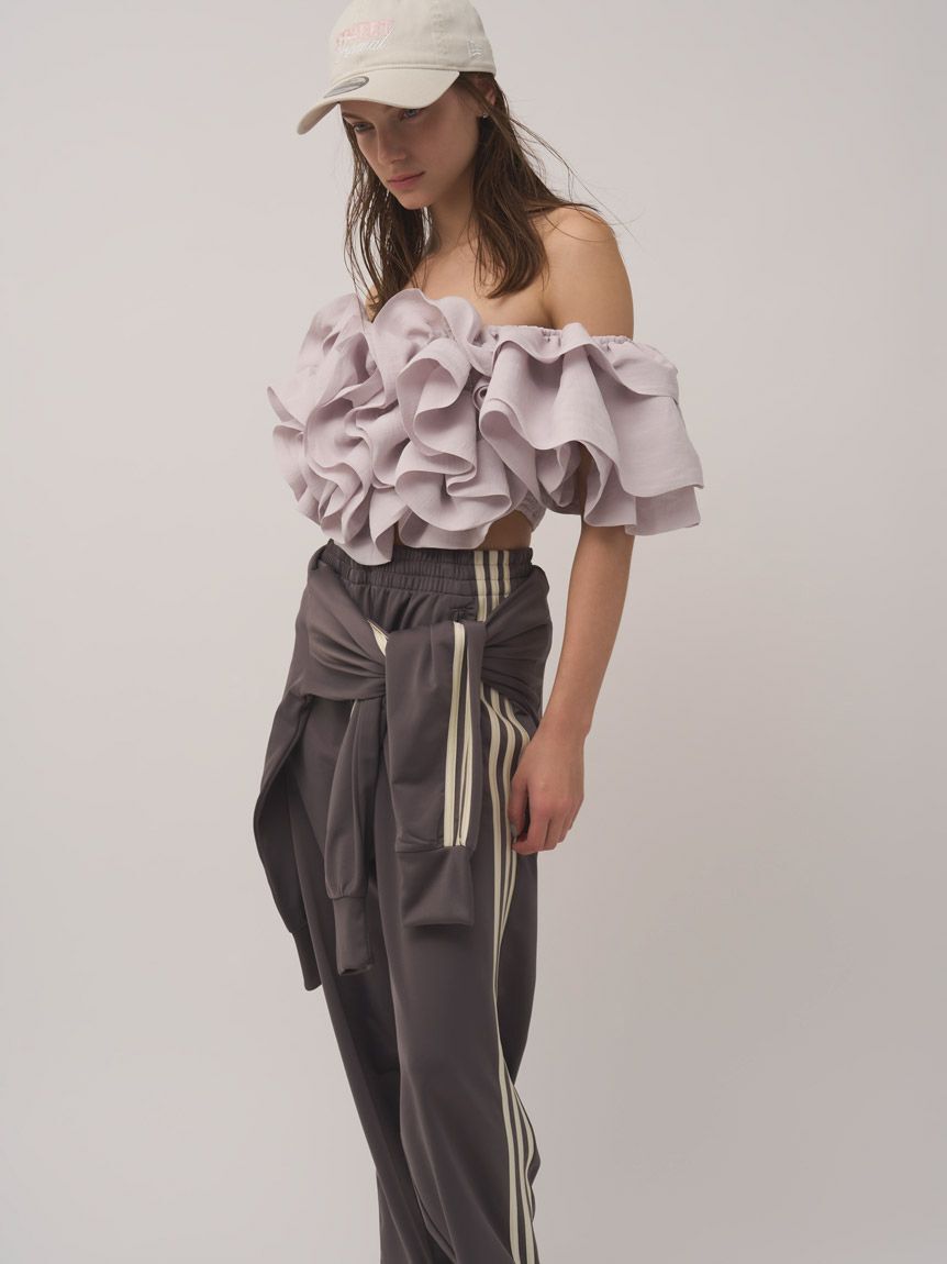 SNIDEL「オフショルボリュームフリルブラウス」|シャツ・ブラウス|