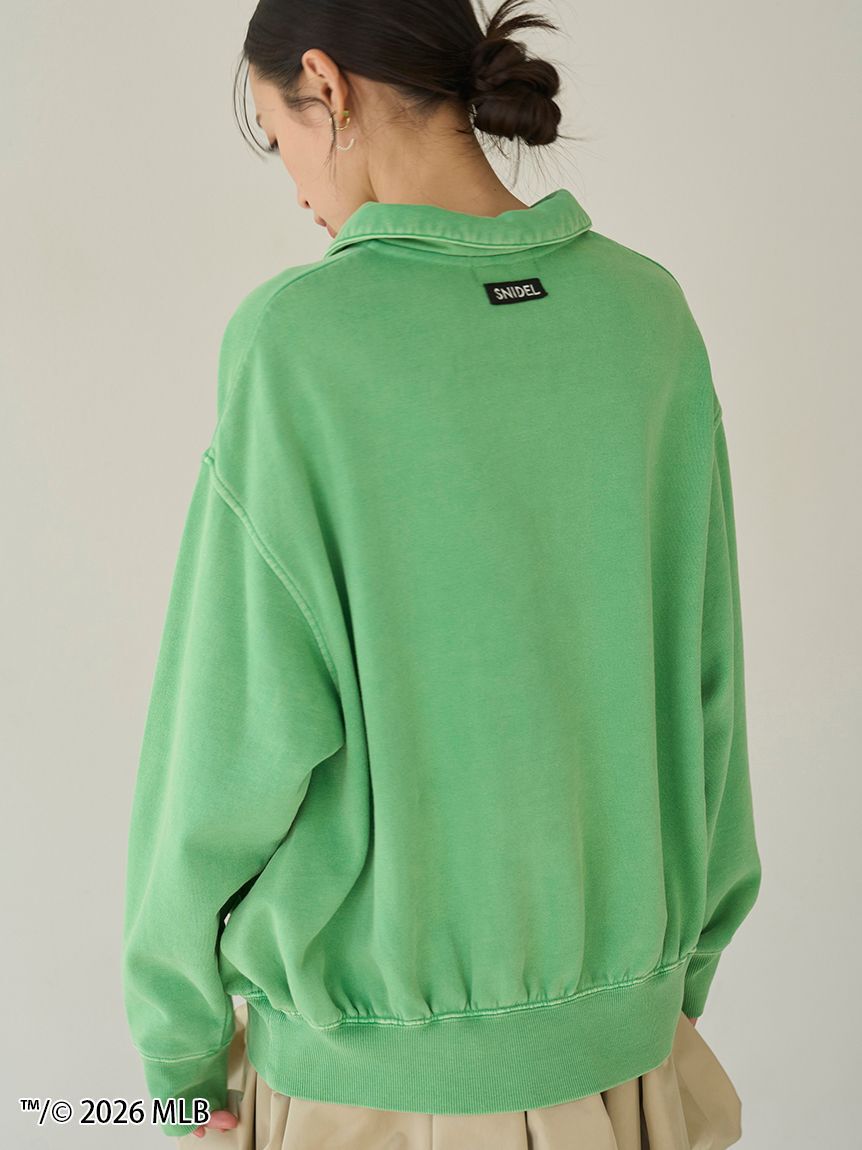 SNIDEL「【MLB】Sustainableハーフジップスウェット」|スウェット・ジャージ|