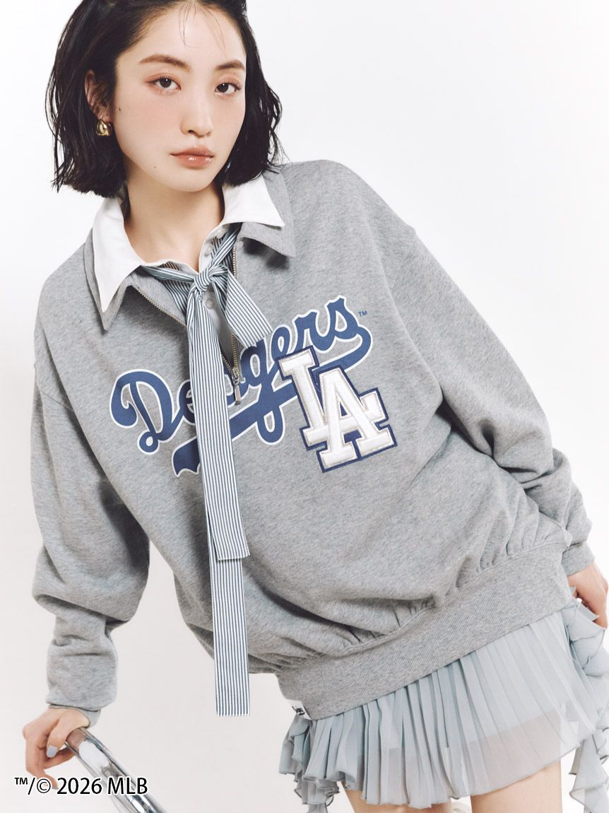 SNIDEL「【MLB】Sustainableハーフジップスウェット」|スウェット・ジャージ|