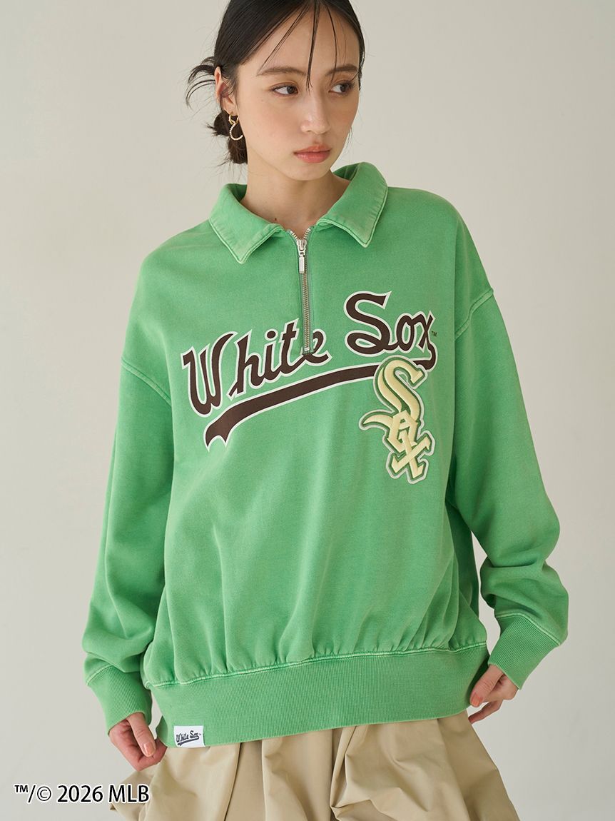 SNIDEL「【MLB】Sustainableハーフジップスウェット」|スウェット・ジャージ|GRN