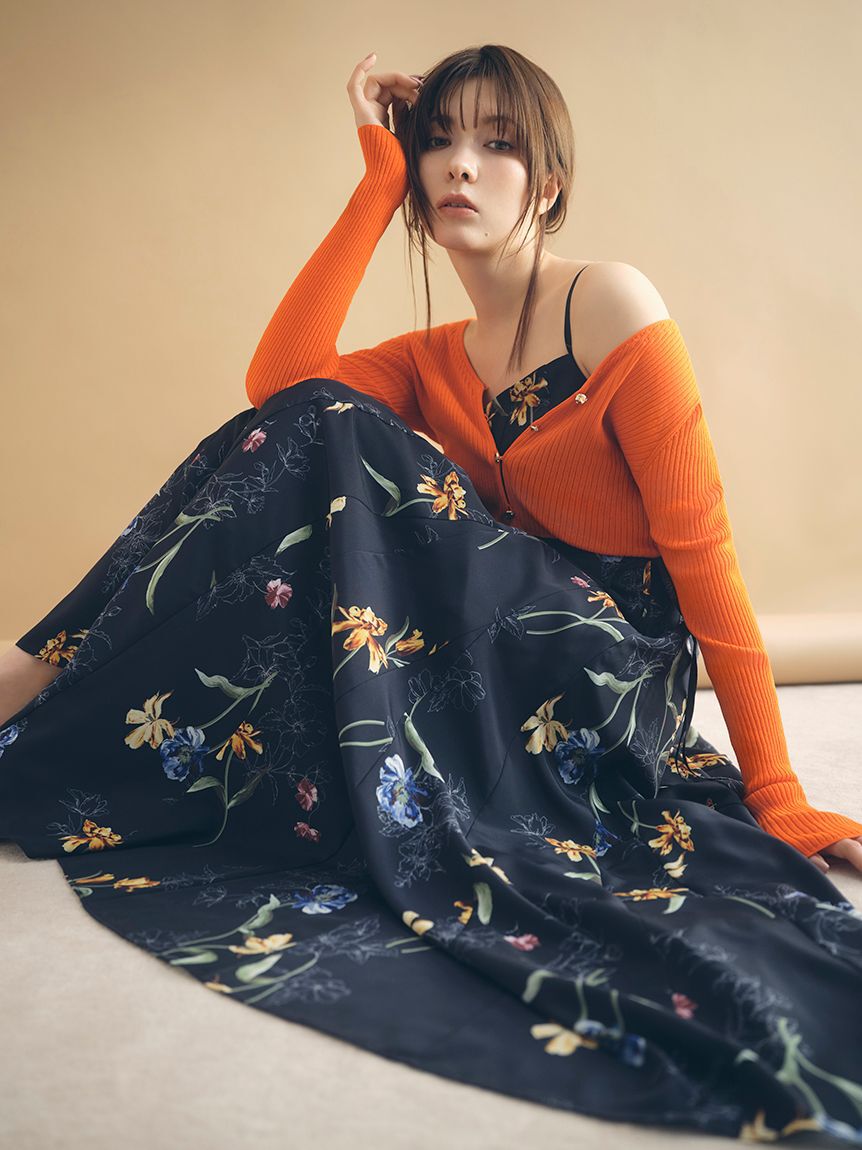 FRAY I.D「シルクコットンクロップドリブニットカーディガン」|カーディガン|