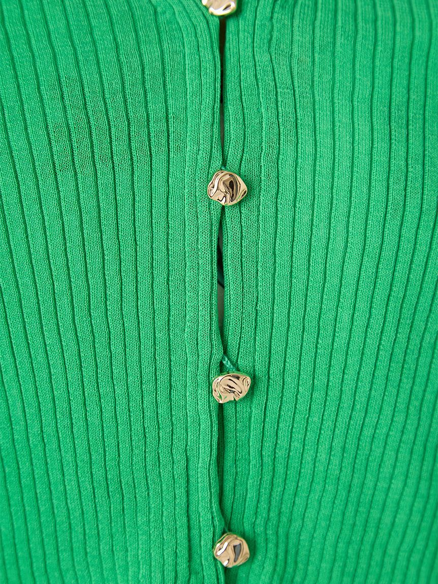 FRAY I.D「シルクコットンクロップドリブニットカーディガン」|カーディガン|