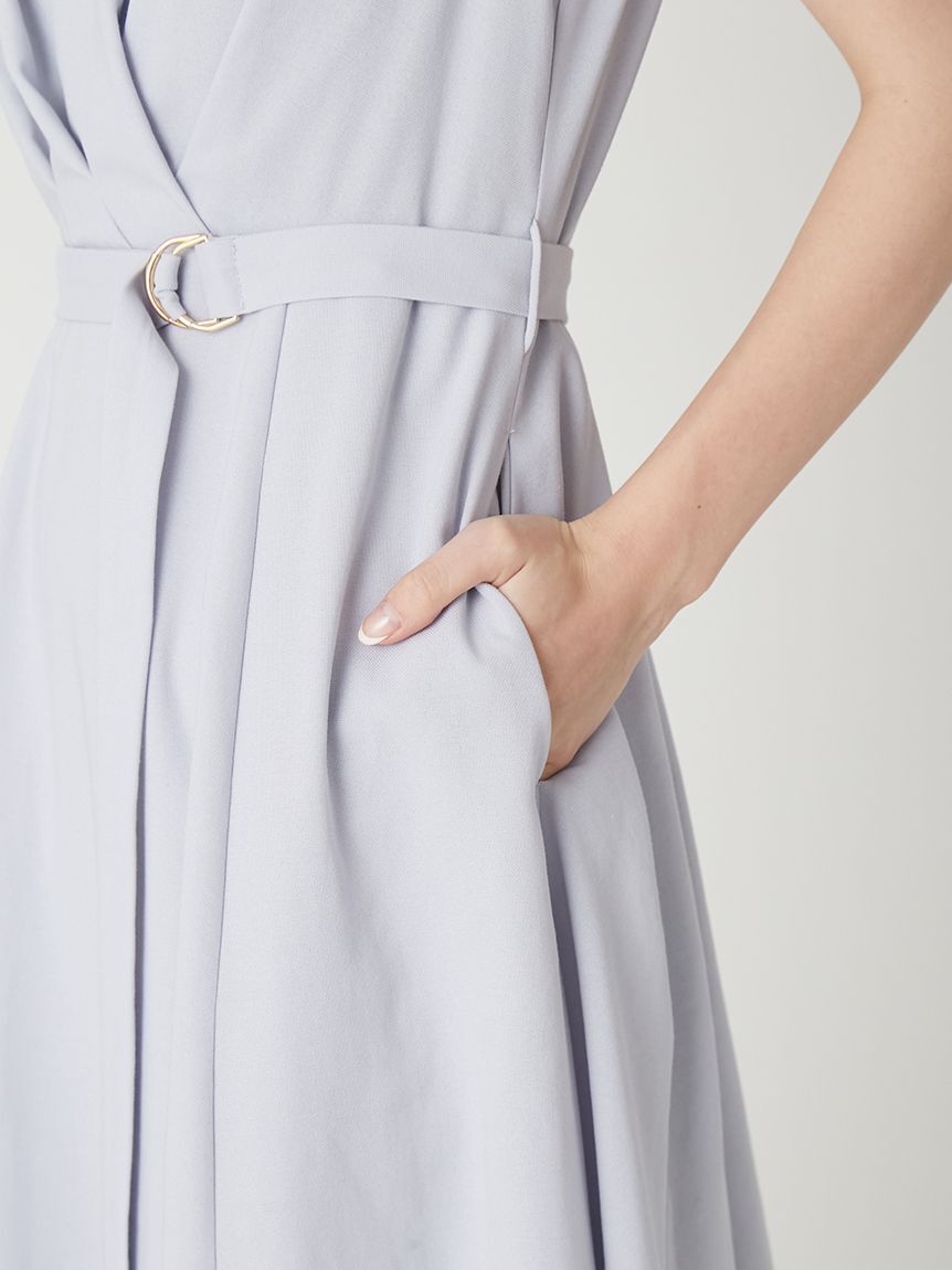 FRAY I.D「カシュクールベルトタックワンピース」|ワンピース|