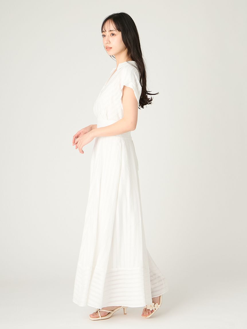 FRAY I.D「レースアップバックストライプシャツワンピース」|ワンピース|