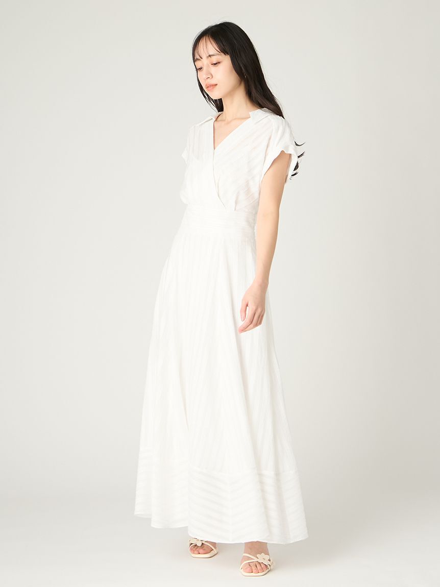 FRAY I.D「レースアップバックストライプシャツワンピース」|ワンピース|