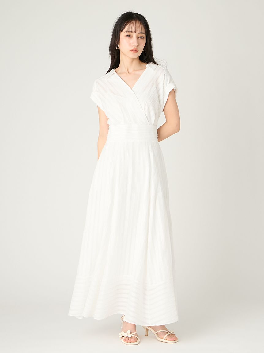 FRAY I.D「レースアップバックストライプシャツワンピース」|ワンピース|