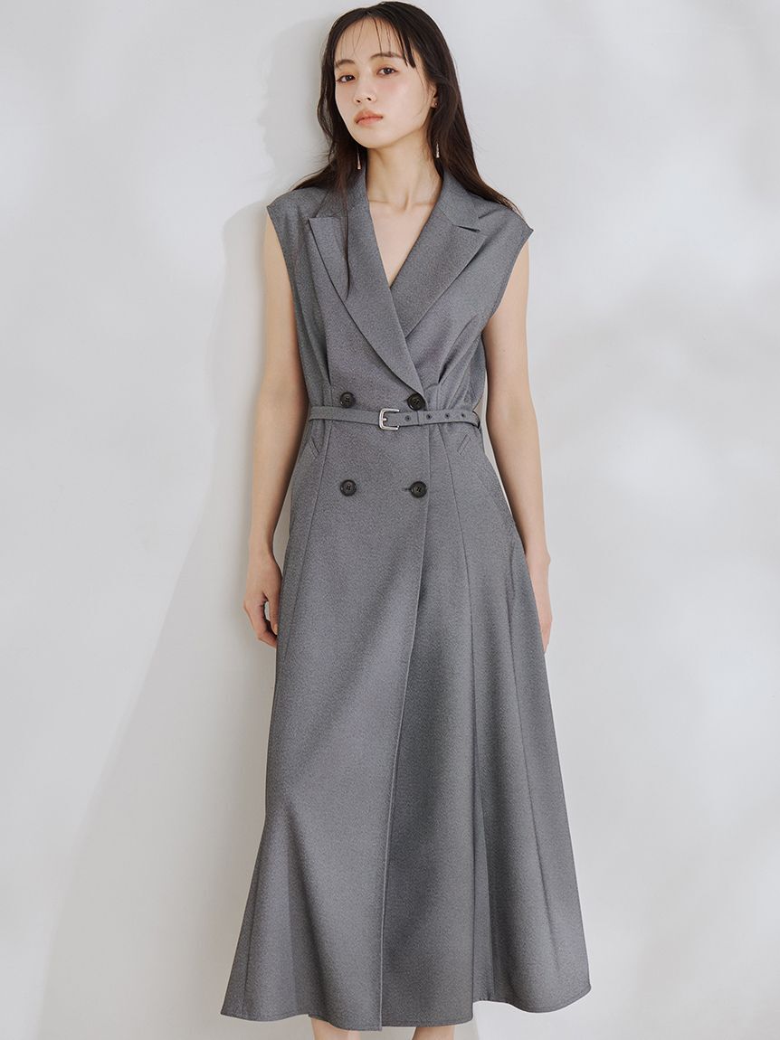 FRAY I.D「ダブルテーラードジレワンピース／防シワ」|ワンピース|GRY