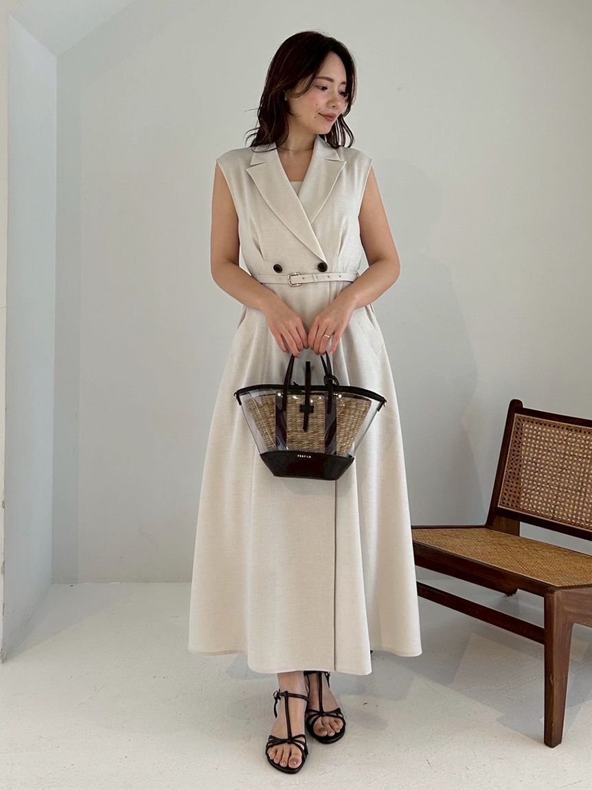 FRAY I.D「ダブルテーラードジレワンピース／防シワ」|ワンピース|