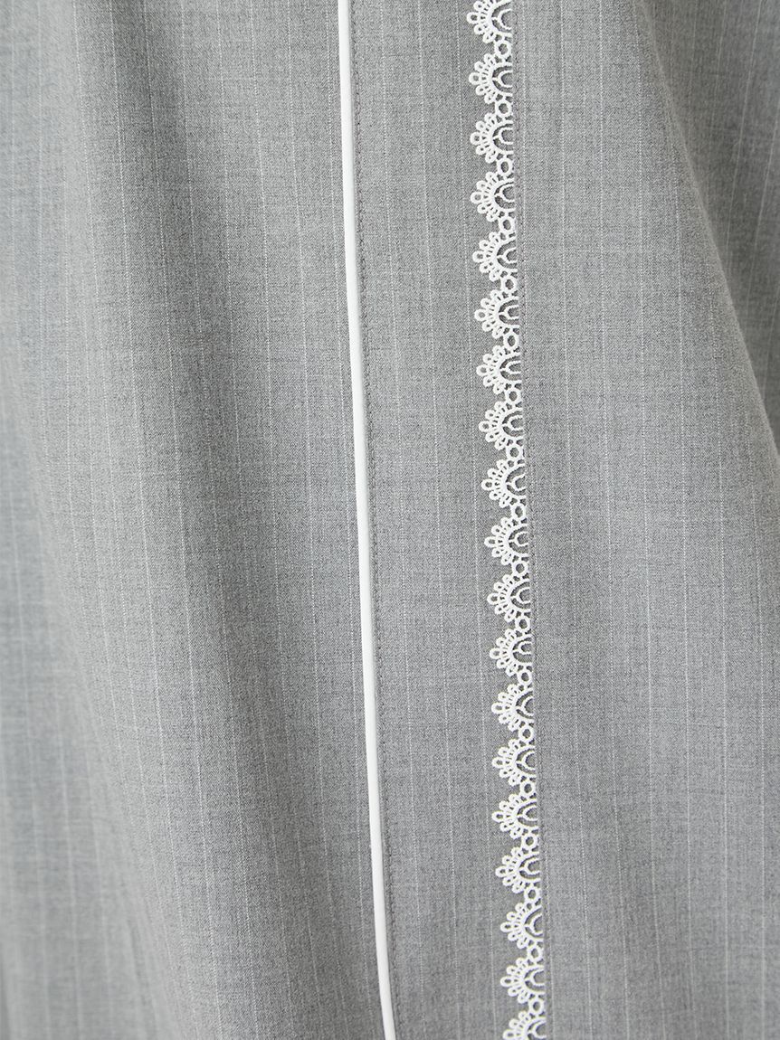 FRAY I.D「レースパイピングラインパンツ／防シワ」|チノ|