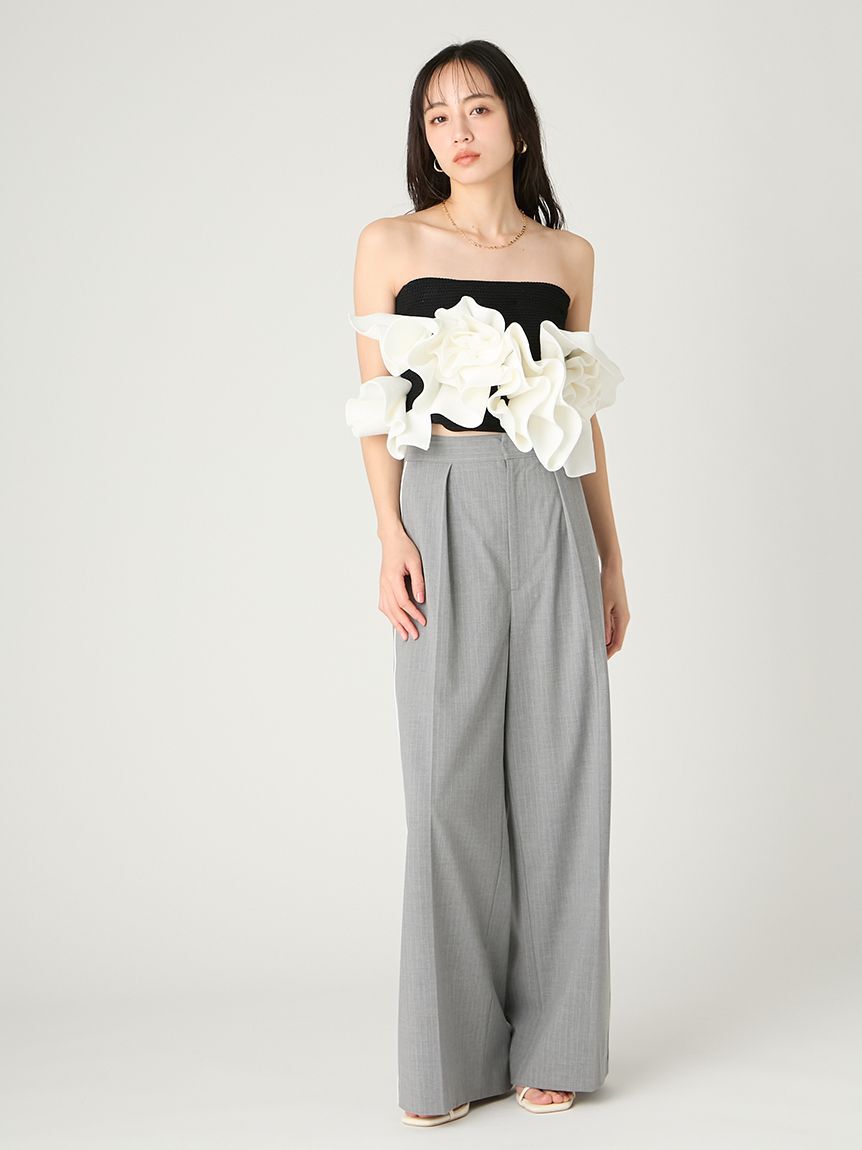 FRAY I.D「レースパイピングラインパンツ／防シワ」|チノ|