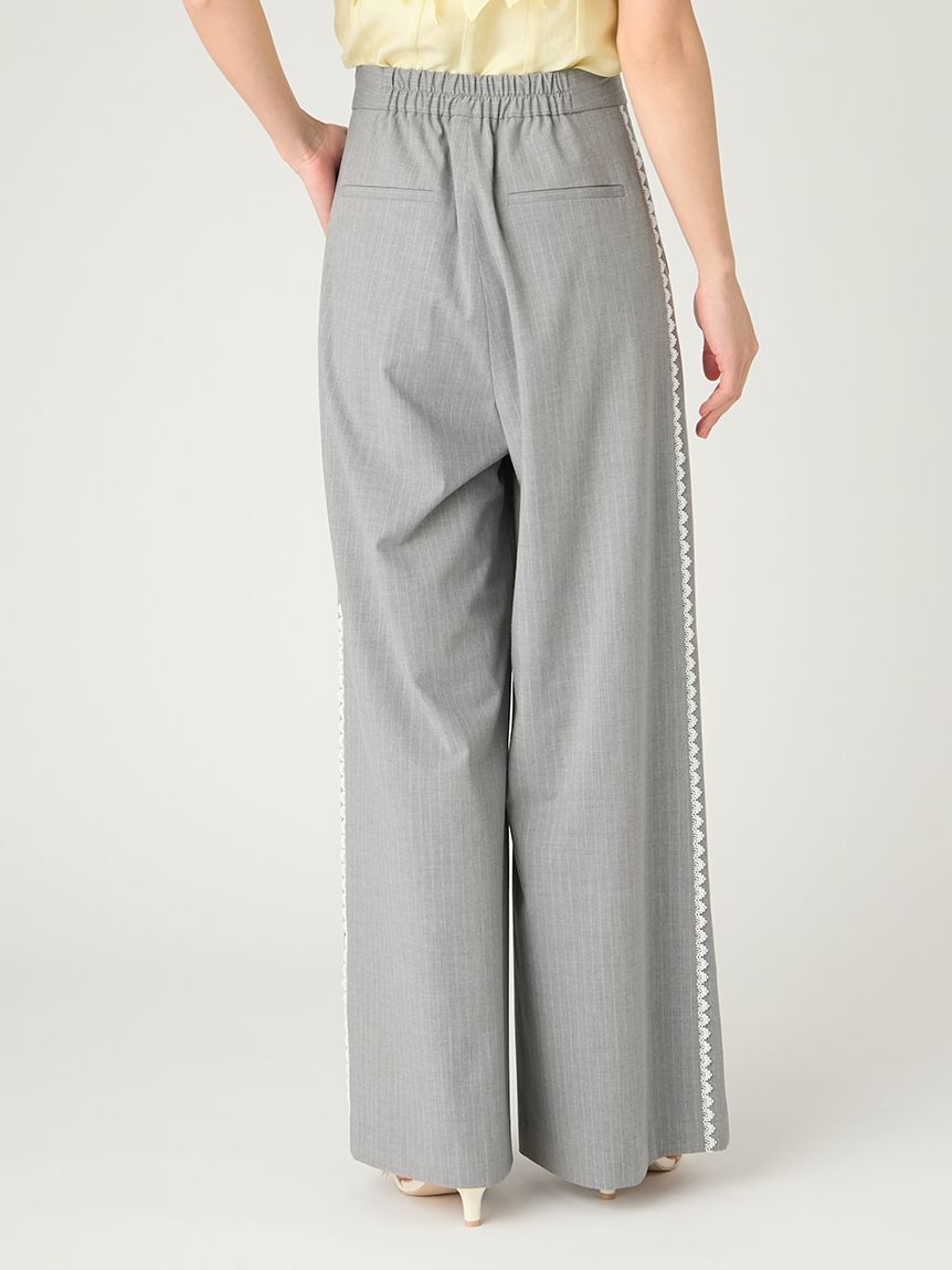 FRAY I.D「レースパイピングラインパンツ／防シワ」|チノ|