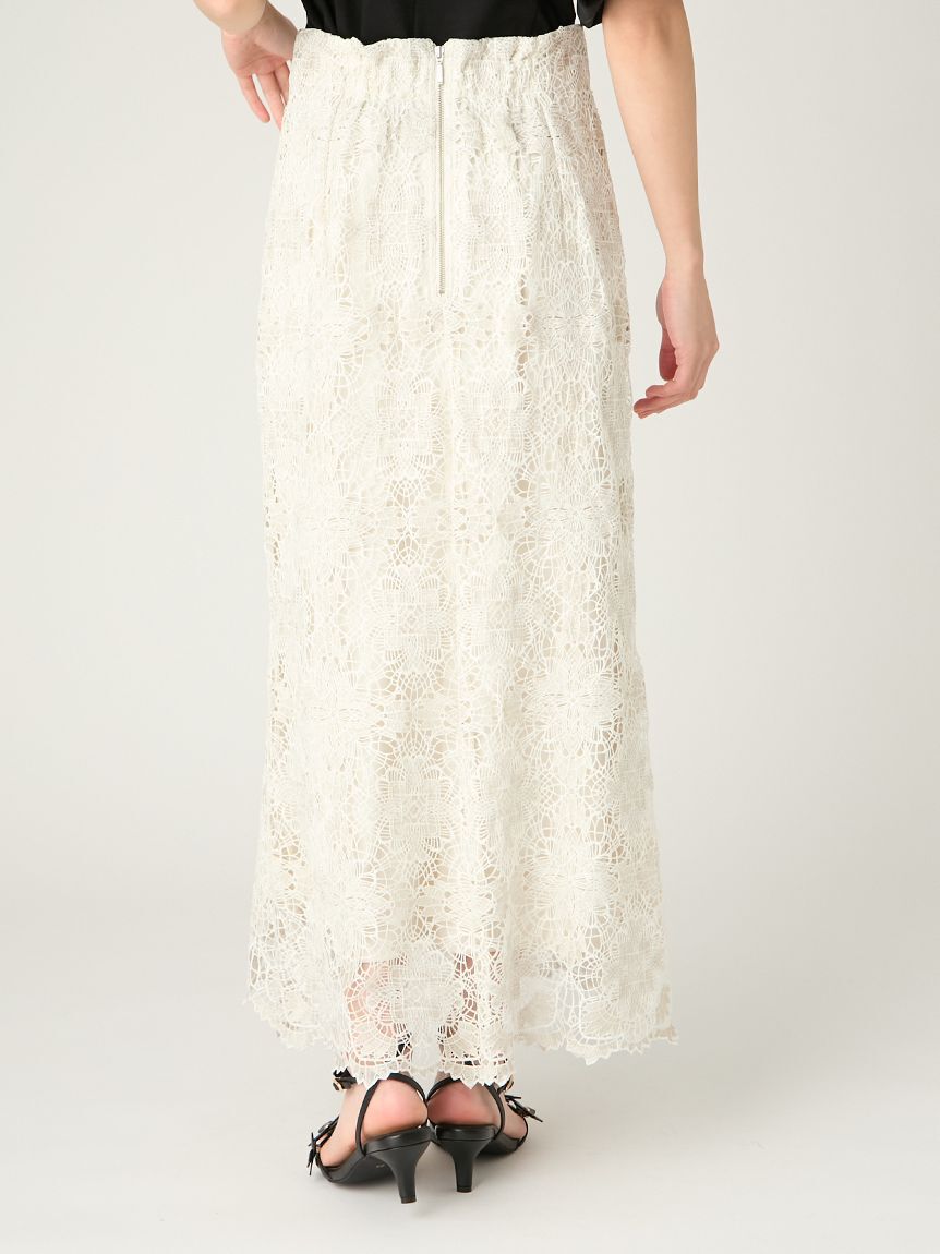 FRAY I.D「ラメフラワーレーススカート」|スカート|