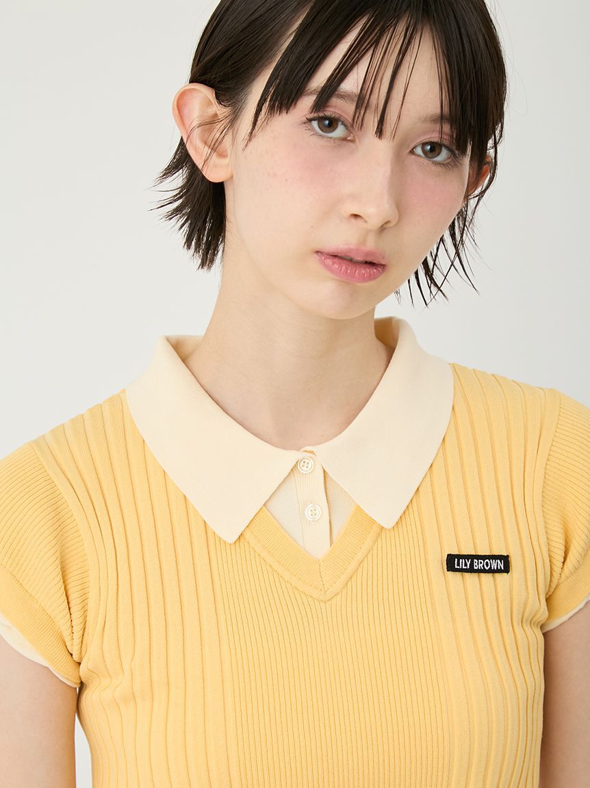 LILY BROWN「【限定カラー】レイヤードニットトップス」|ニット・セーター|