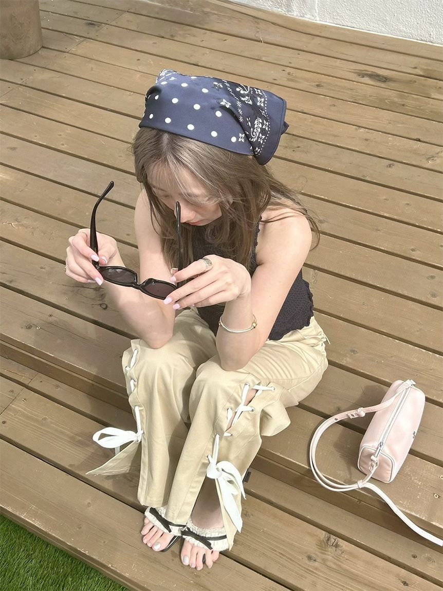 LILY BROWN「ペイズリードットスカーフ」|バンダナ・スカーフ|