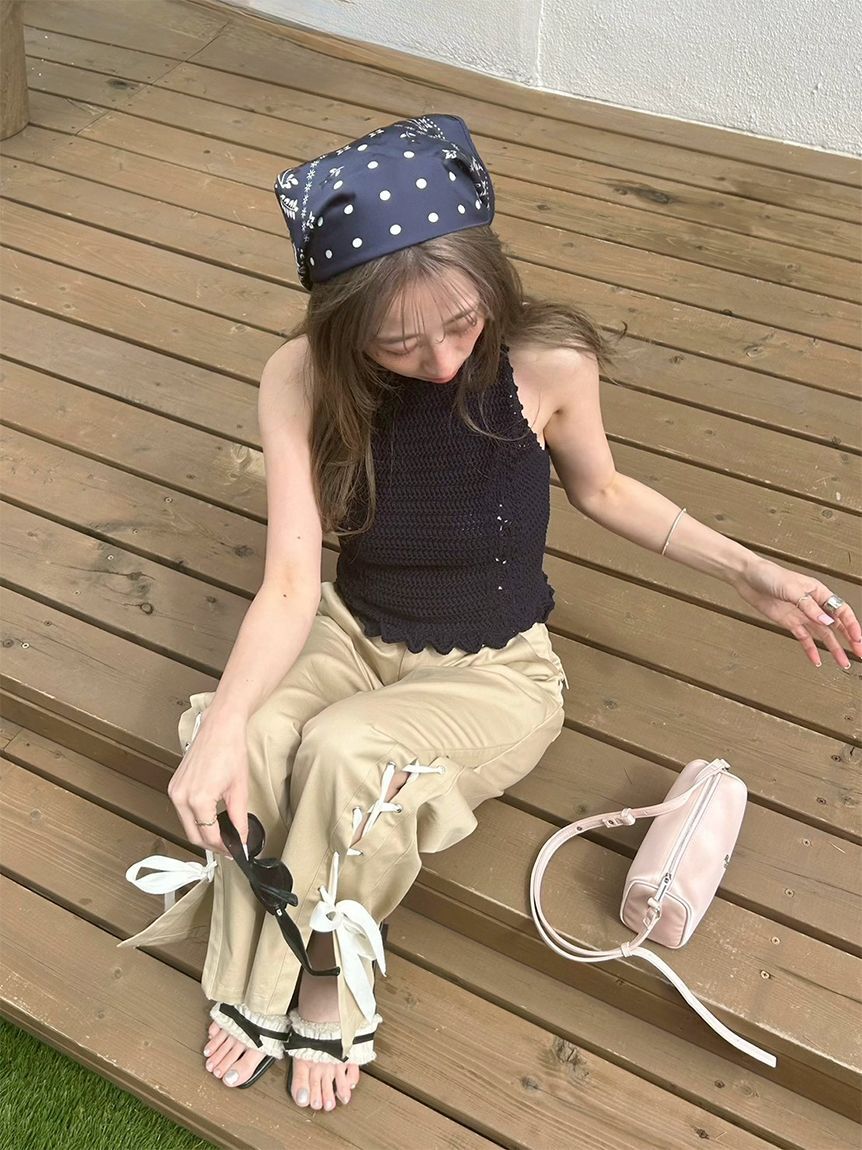 LILY BROWN「ペイズリードットスカーフ」|バンダナ・スカーフ|