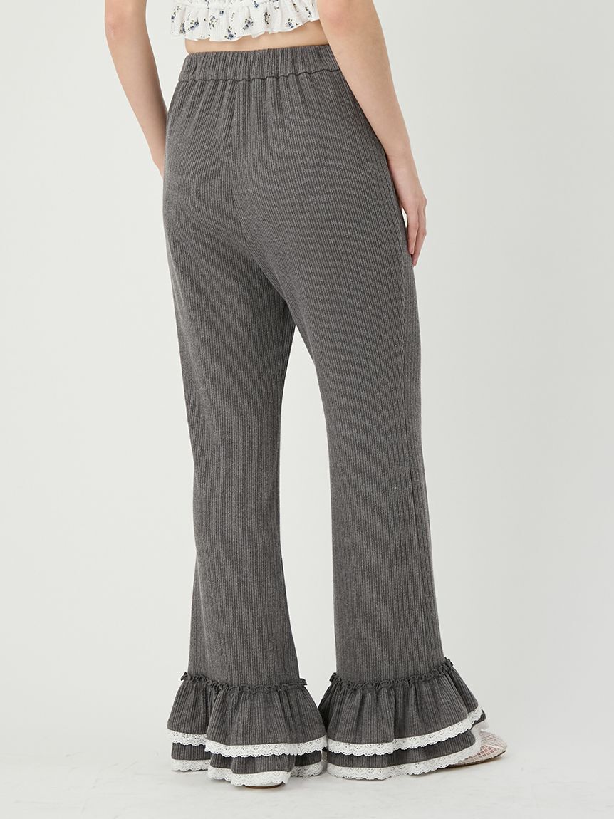 LILY BROWN「ヘムフリルカットパンツ」|チノ|