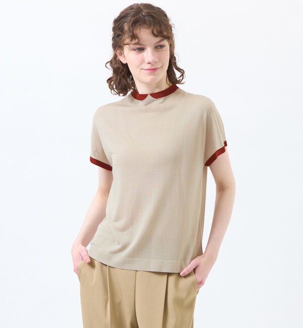 MACKINTOSH PHILOSOPHY「【Cleric Collar Knit】シアードルマン」|ニット・セーター|ベージュ