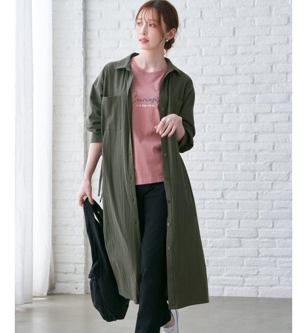 ikka「コットンスキッパーシャツワンピース」|その他|