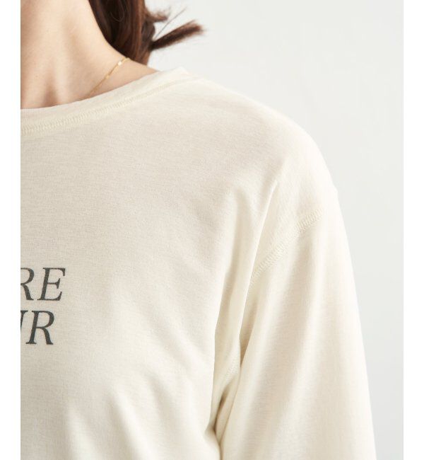 ikka「【雑誌InRed5月号掲載】シア－ロゴプリント 7分袖プルオーバーセット【2点セット】」|Tシャツ・カットソー|