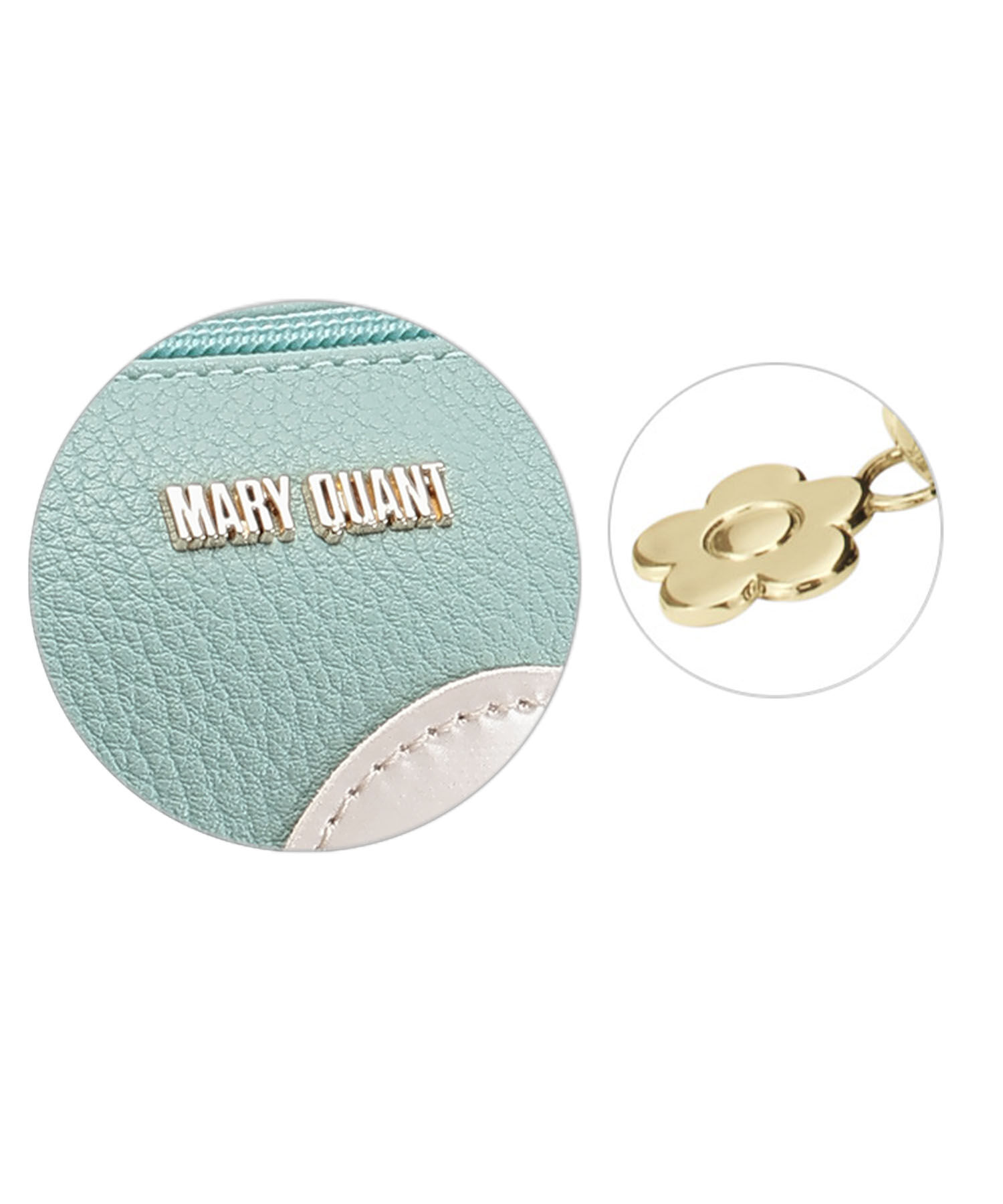 MARY QUANT「シュリンクデイジーパッチ 3ポケットポーチ」|ポーチ|