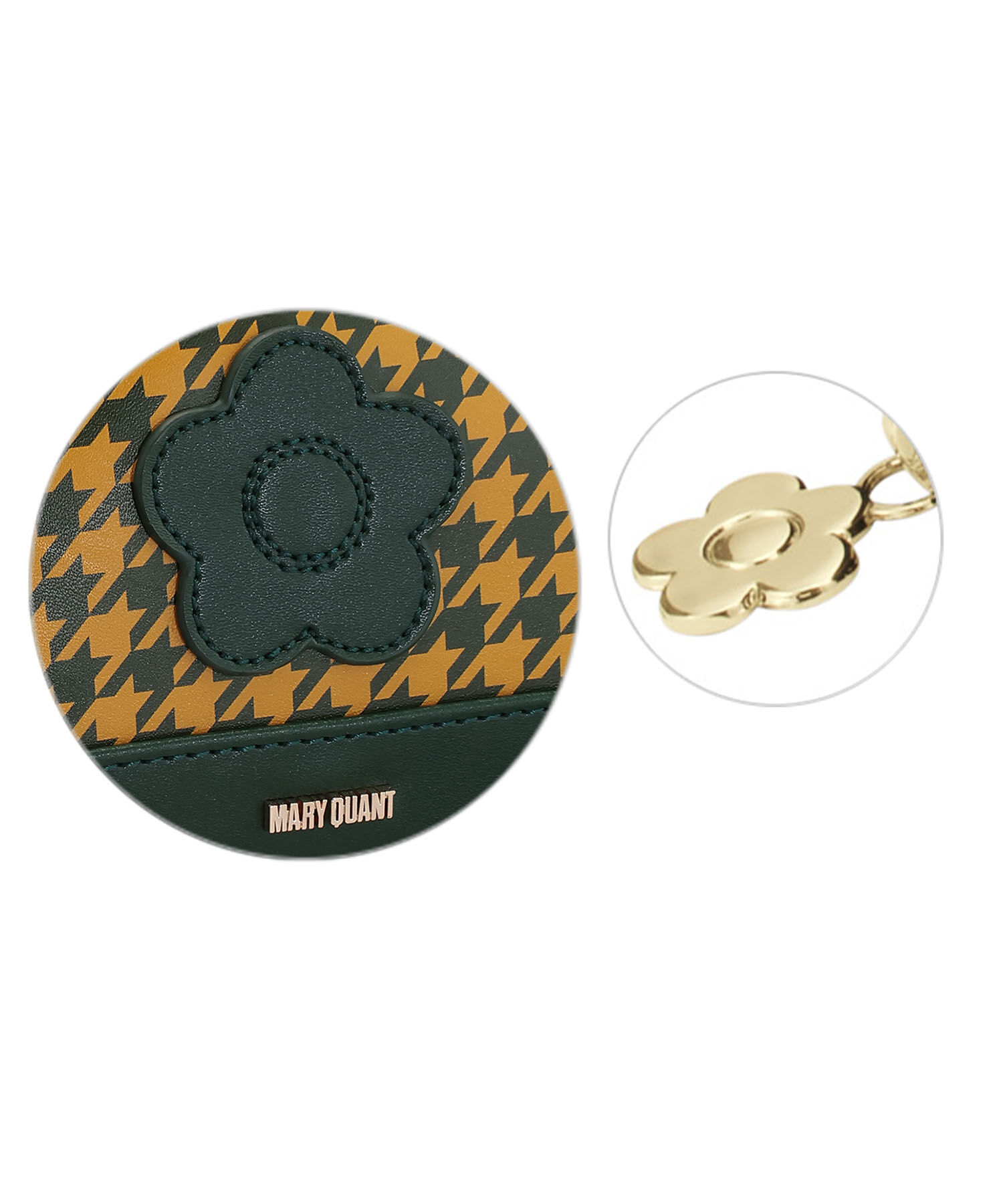 MARY QUANT「千鳥デイジーパッチ ラウンドポーチ」|ポーチ|