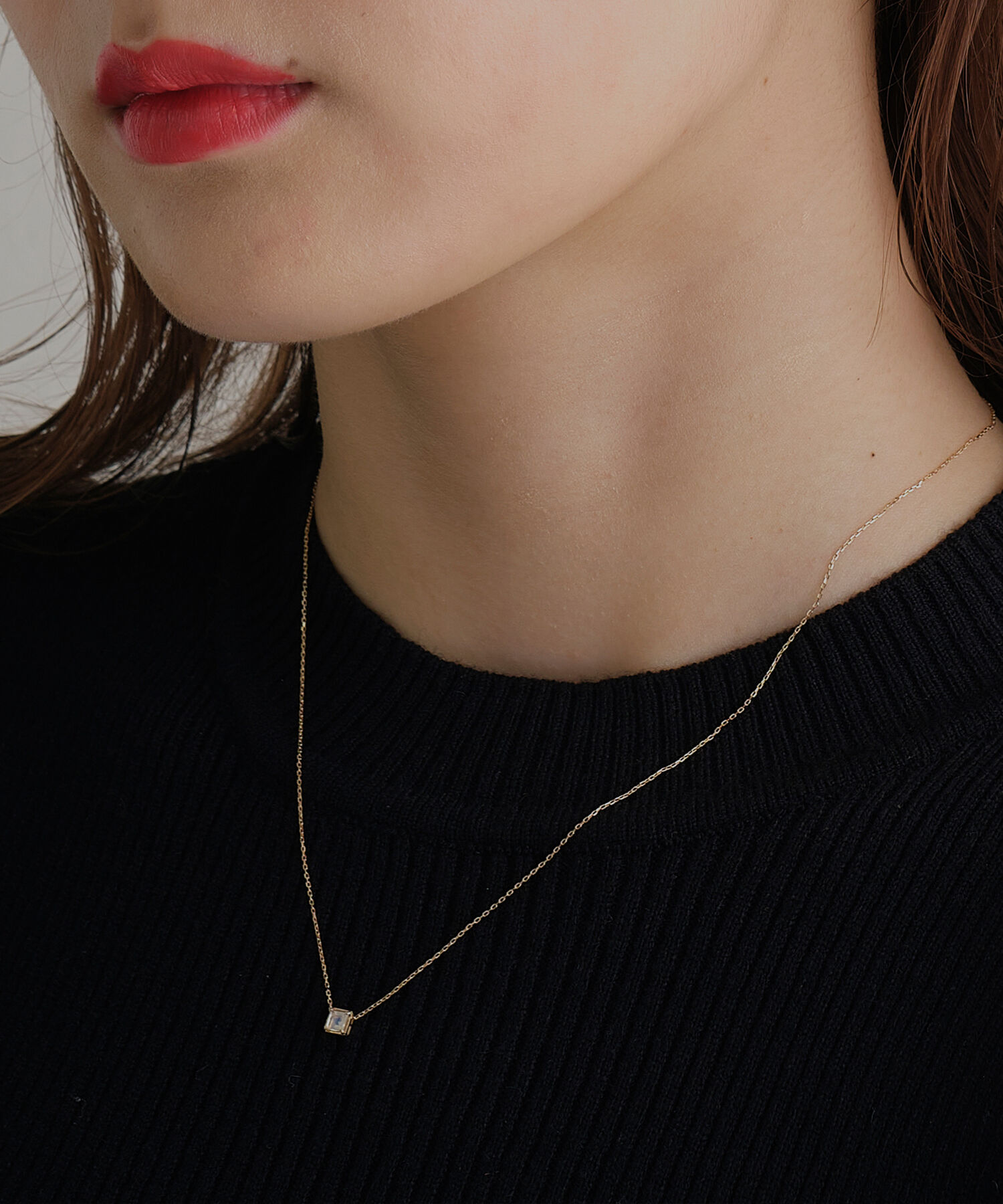 JUPITER「【シリーズ累計販売 4000点突破！】【K10】天然石ネックレス/6月誕生石/ブルームーンストーン」|ネックレス|