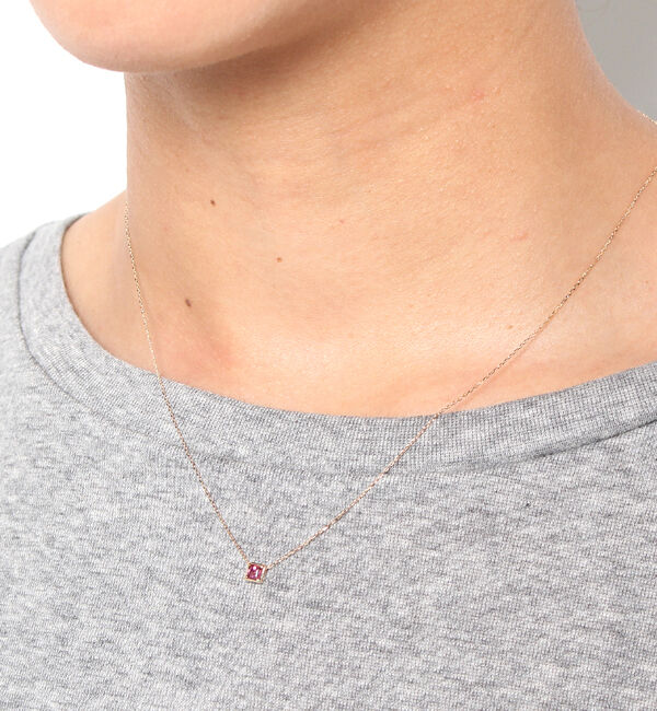 JUPITER「【シリーズ累計販売 4000点突破！】【K10】天然石ネックレス/10月誕生石/ピンクトルマリン」|ネックレス|