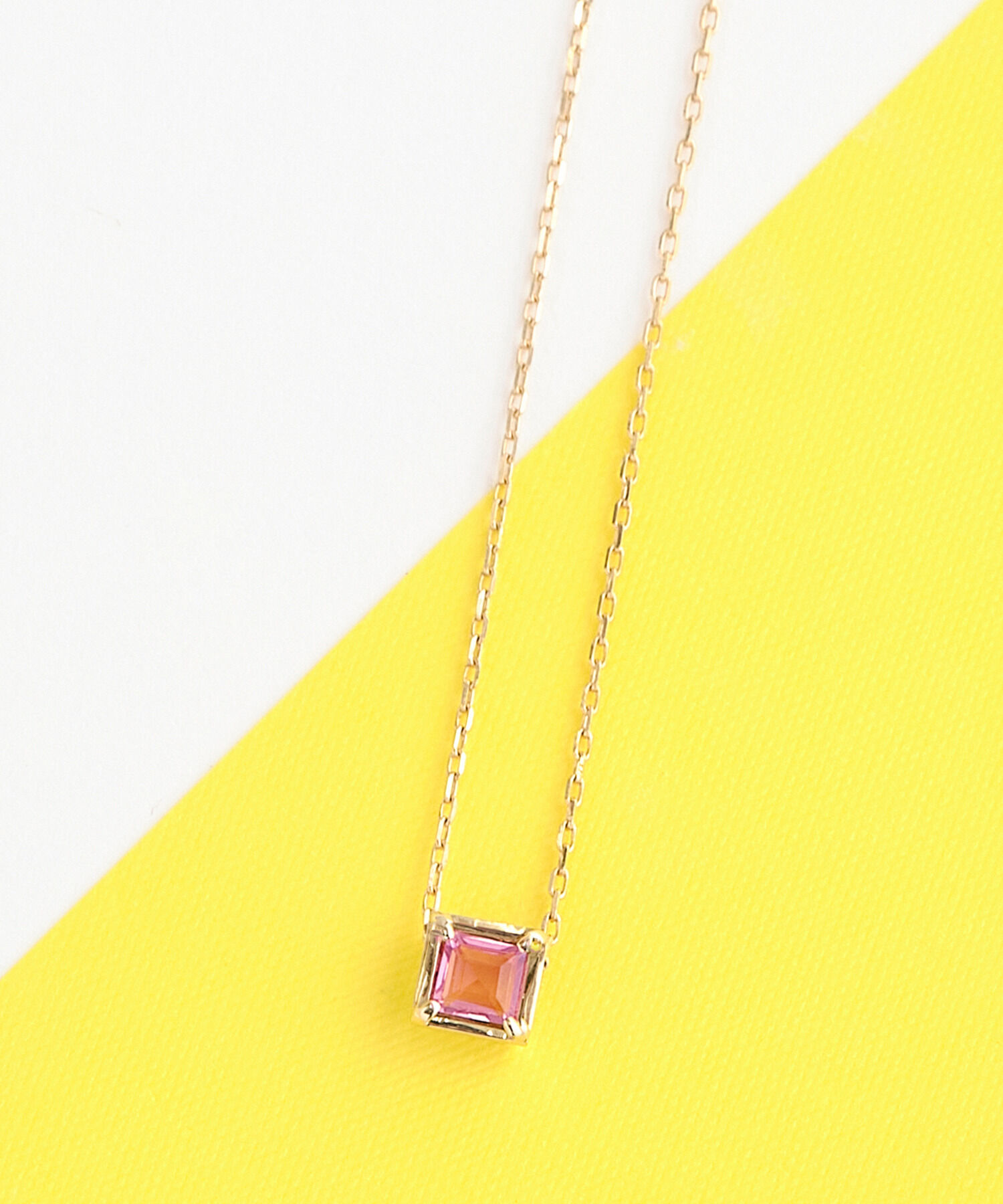 JUPITER「【シリーズ累計販売 4000点突破！】【K10】天然石ネックレス/10月誕生石/ピンクトルマリン」|ネックレス|