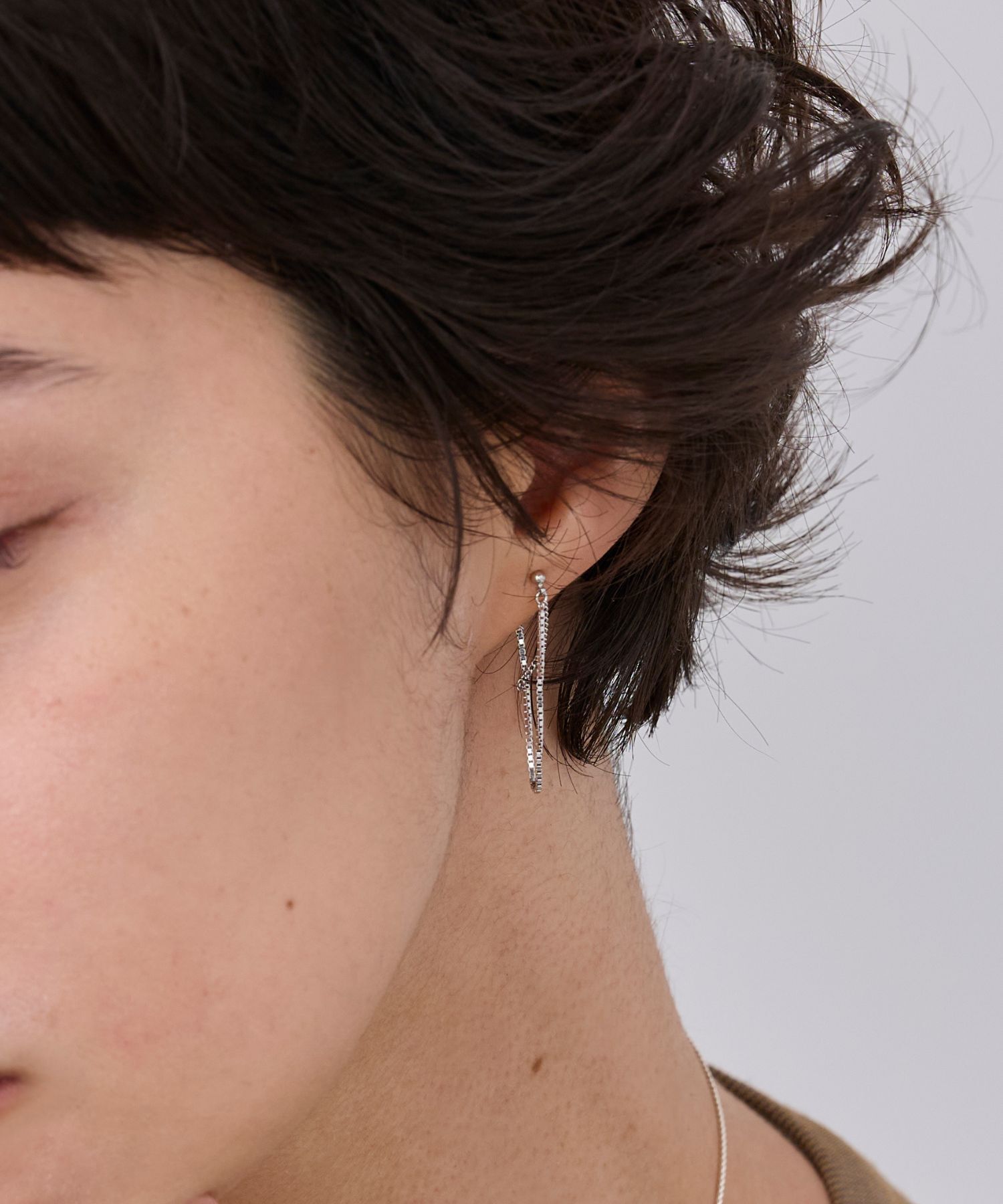 JUPITER「【SV】チェーンフープピアス」|ピアス|