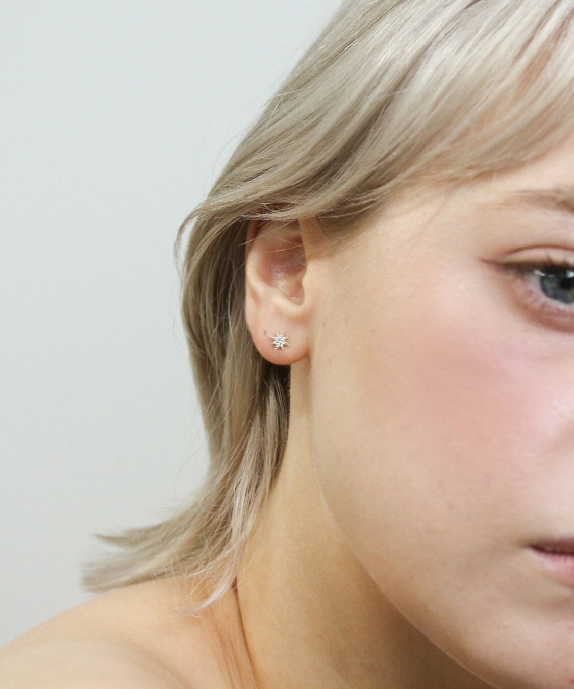  「ダイヤモンド スター ピアス | K10YG」|ピアス|