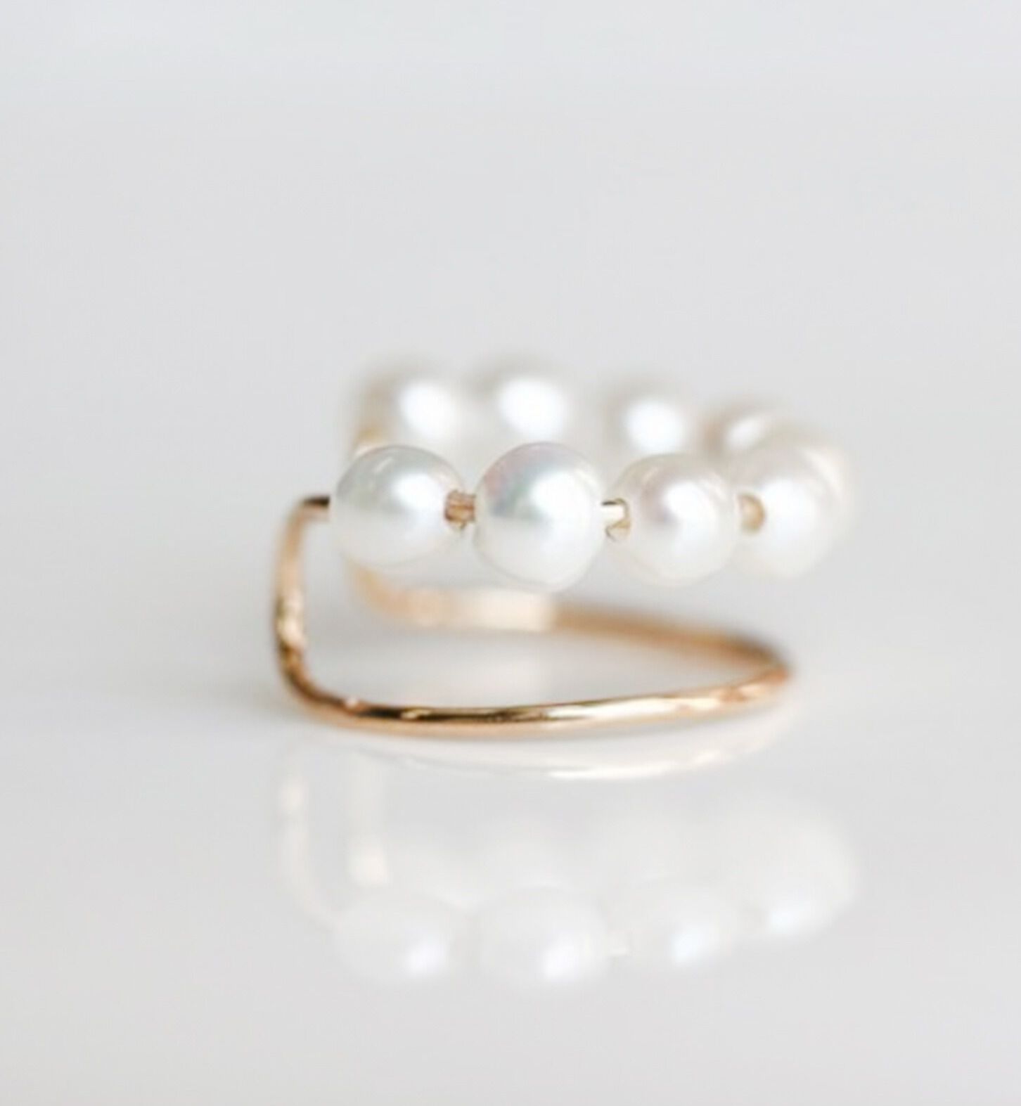  「パール イヤーカフ | K10YG 【片耳用】」|イヤーカフ|