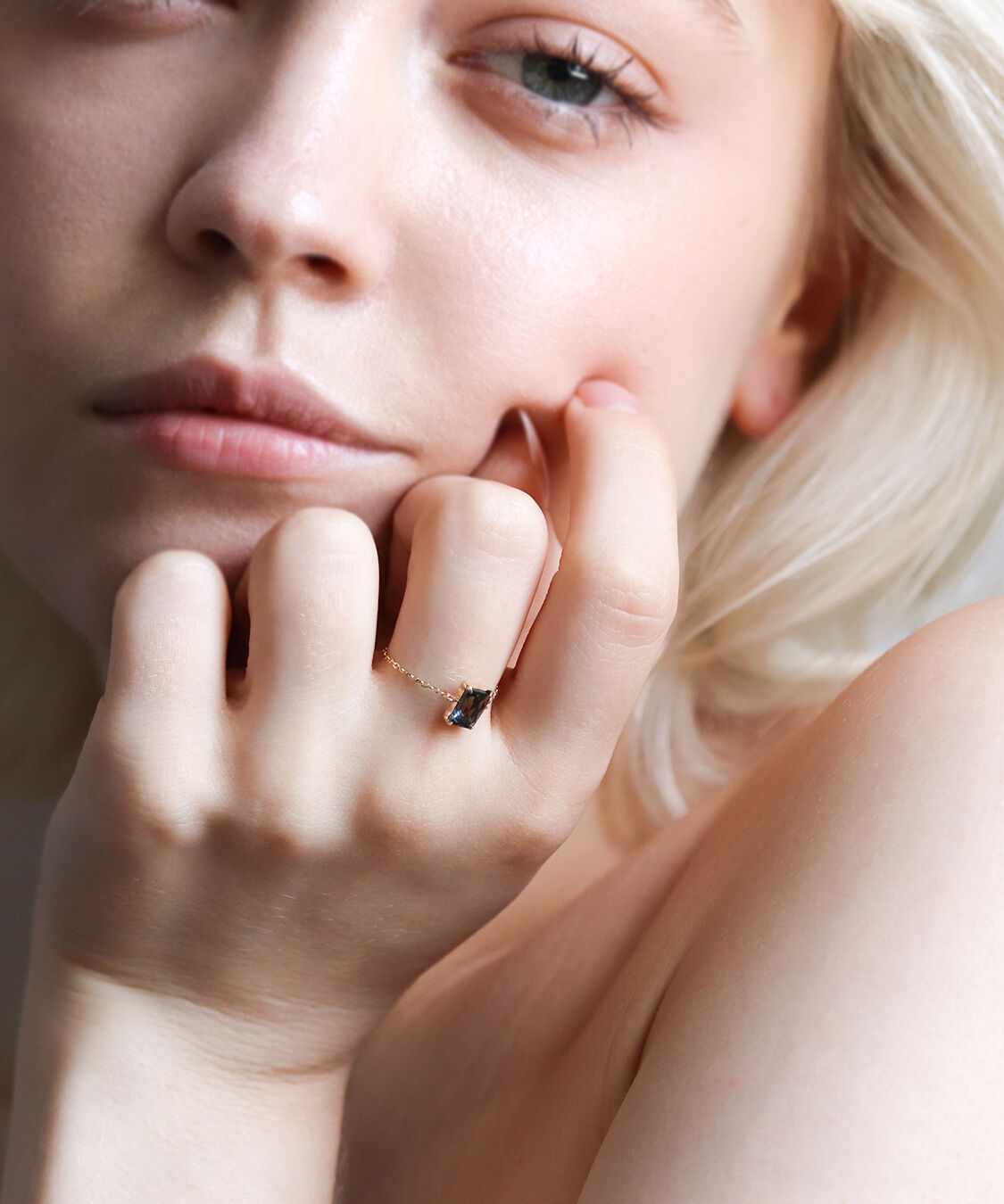  「ロンドンブルートパーズ チェーンリング | K10YG 〈Web限定〉」|リング|