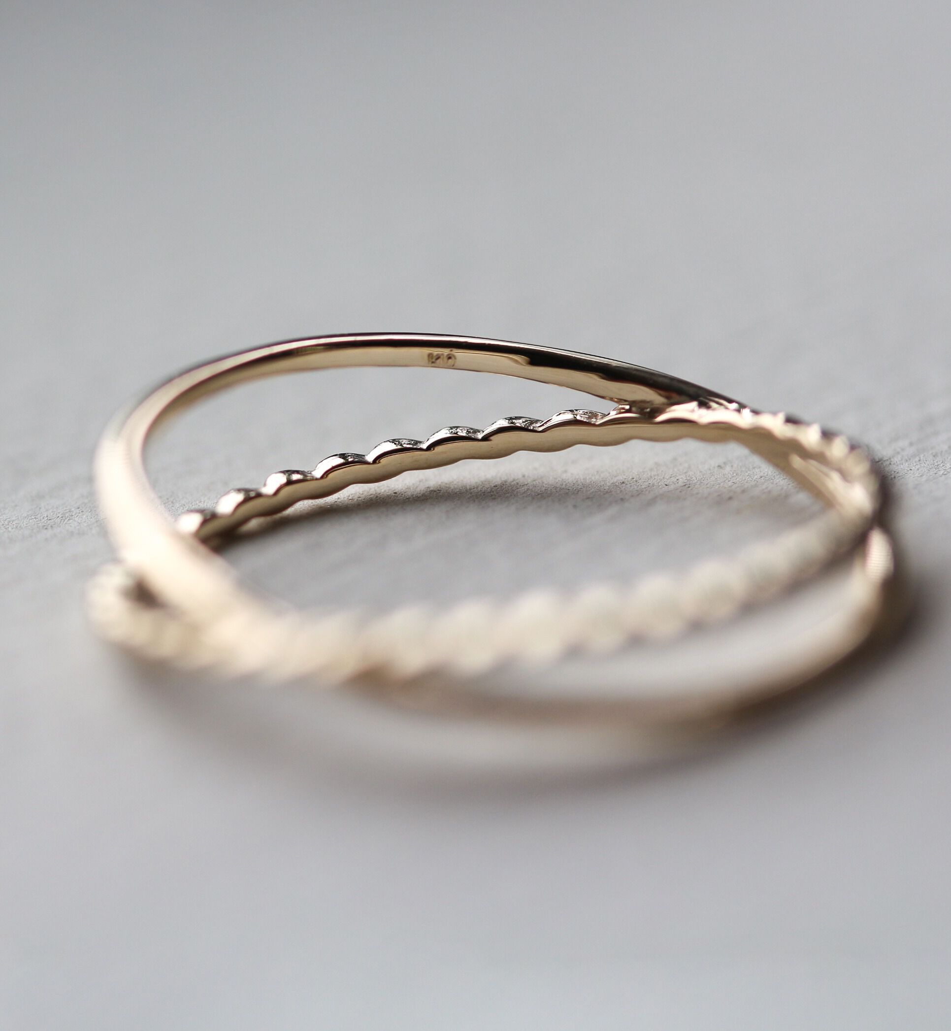  「ゴールド クロス リング | K10YG」|リング|