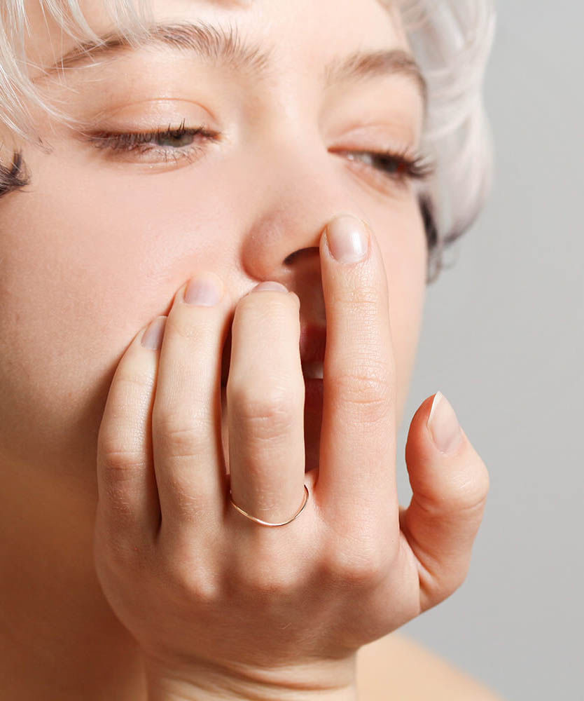  「ゴールド スキニー リング | K10YG」|リング|