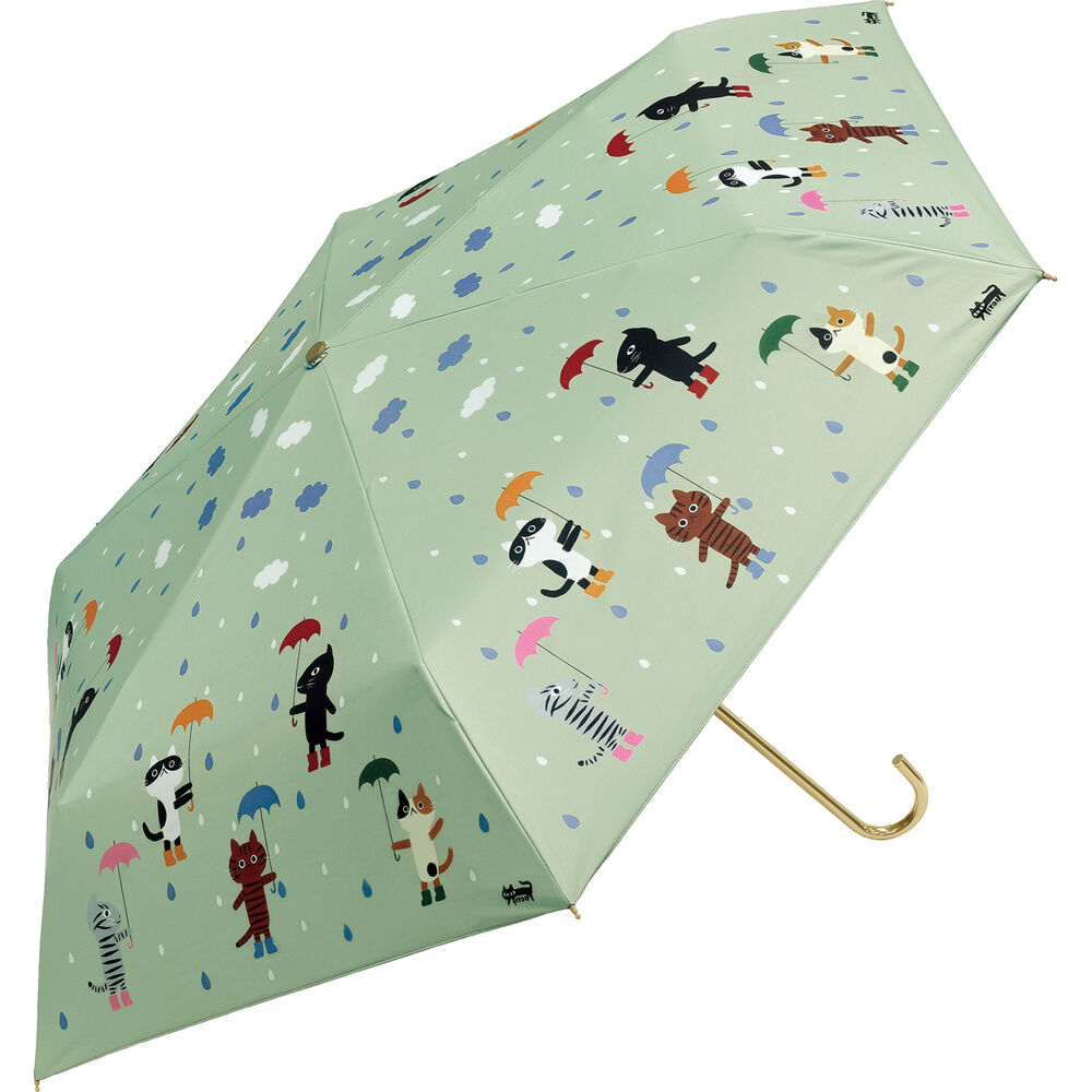 BACKYARD FAMILY「折りたたみ傘 レディース 晴雨兼用 通販 糸井忠晴 グッズ 50cm 折り畳み傘 傘 雨傘 日傘」|傘|グリーン1