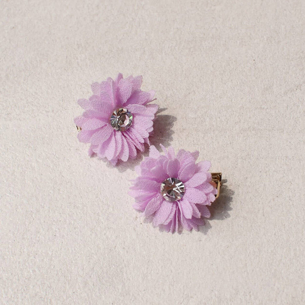 BACKYARD FAMILY「ヘアクリップ キッズ 2個セット 通販 ヘア クリップ 68012302 マーガレットミニクリップ」|その他|パープル1