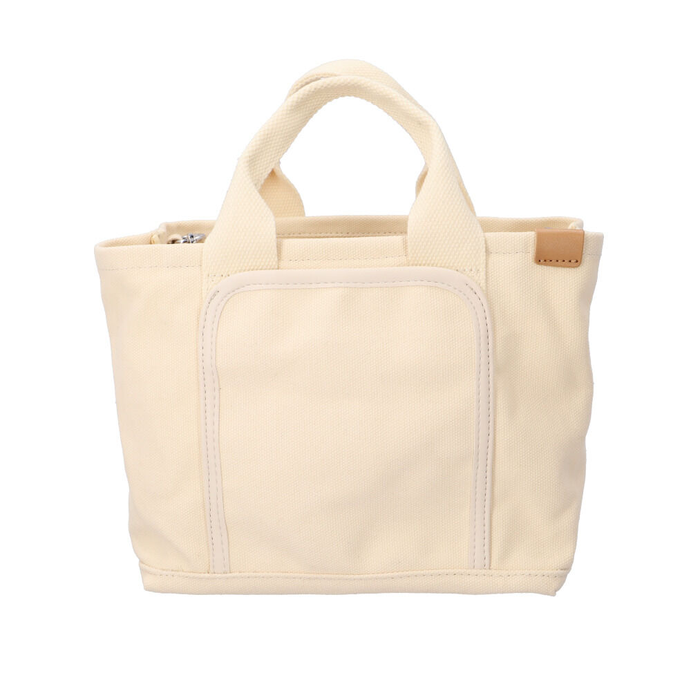 BACKYARD FAMILY「dot&stripe トートバッグ ミニ 通販 トートバック トート 手提げ ミニトート」|トートバッグ|ホワイト1