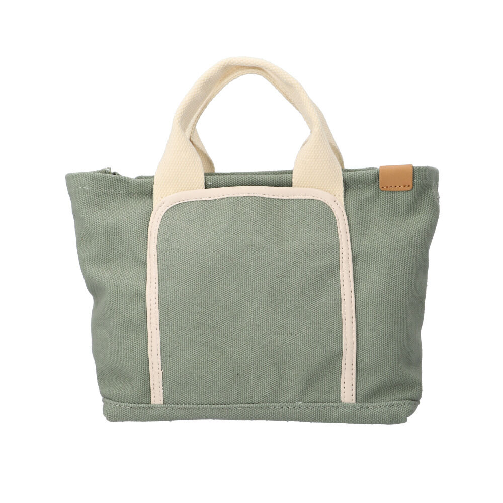 BACKYARD FAMILY「dot&stripe トートバッグ ミニ 通販 トートバック トート 手提げ ミニトート」|トートバッグ|グリーン1